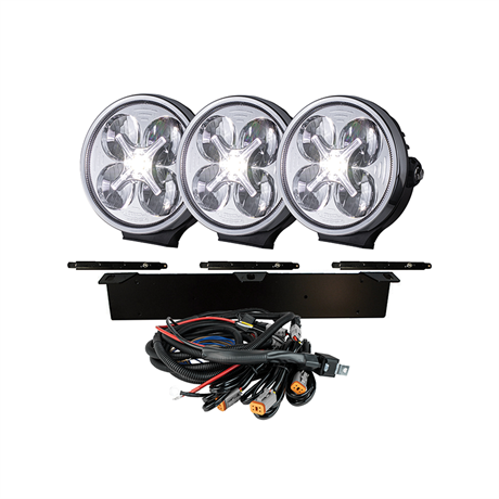 Komplett Kit 3x SALA 7" Extraljus LED