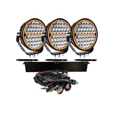 Komplett Kit 3x Siberia NR 9" Extraljus LED