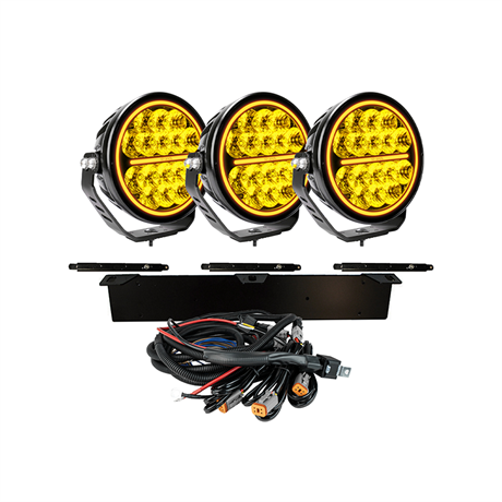 Komplett Kit 3x Siberia BR 7" Extraljus LED