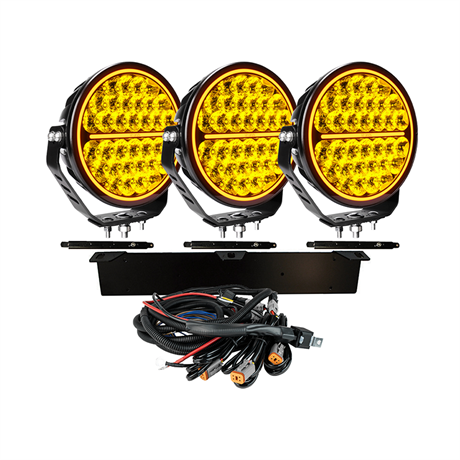 Komplett Kit 3x Siberia BR 9" Extraljus LED